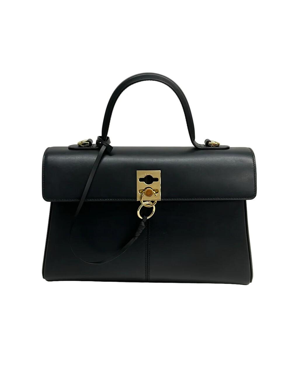 Cafune Stance Bag Black Leather Handbag #360647C68B